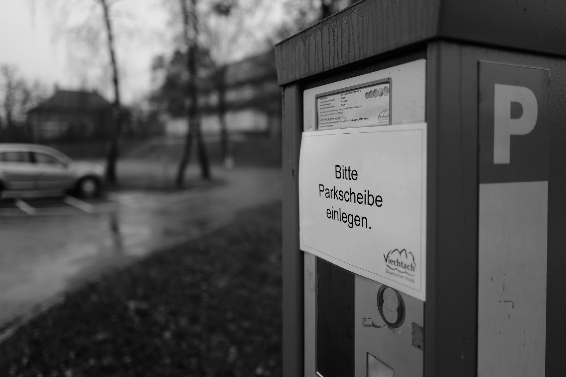 selbst Parkautomaten mussten schliessen "bitte Parkscheibe einlegen"
